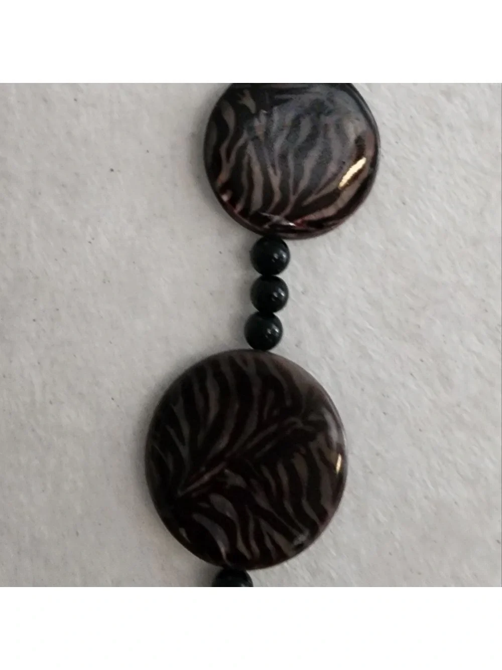 Elegant Black and Brown Beaded Necklace
